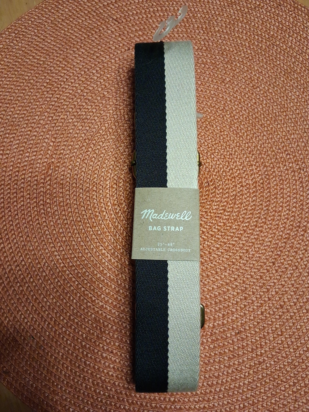 Madewell Unisex Black And Tan Adjustable Crossbody Replacement Bag Strap  NWT